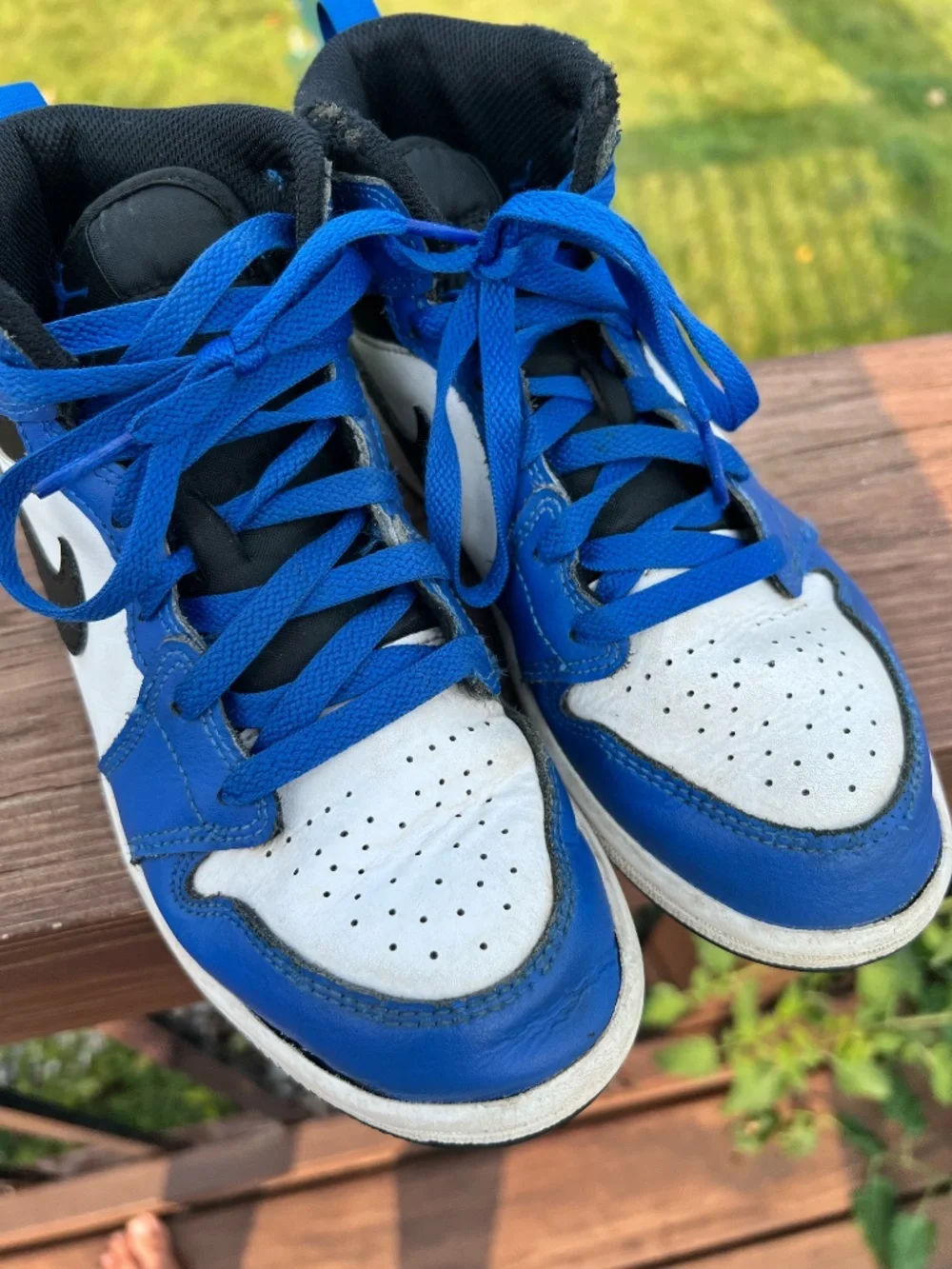 Air Jordan 1 Mid - Game Royal Blue/Black/White - Youth Size 3Y